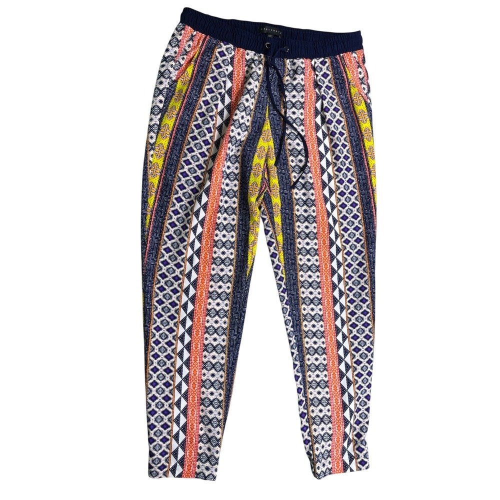Sanctuary Printed Jogger Pants Boho Geometric Drawstring‎ Size Medium